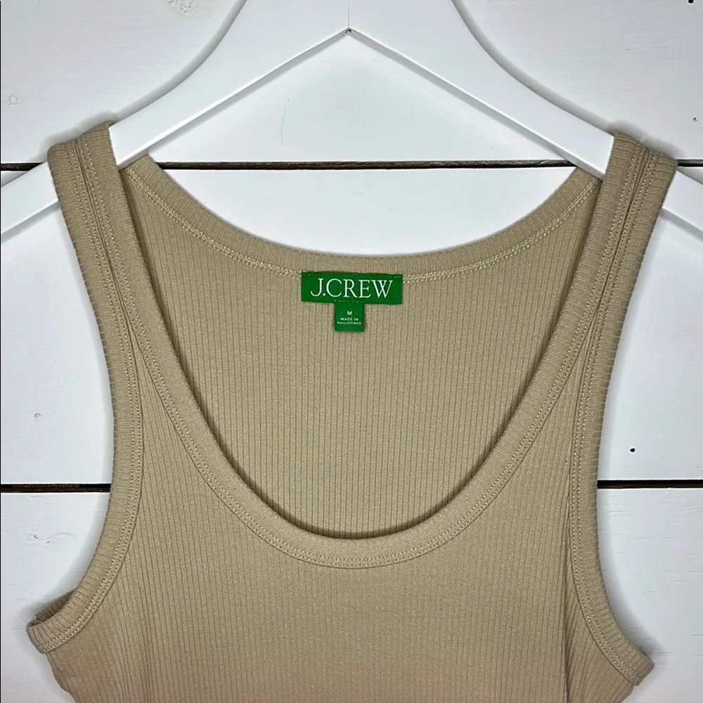 J. Crew Vintage Rib Ruched Midi Dress - Picture 2 of 12